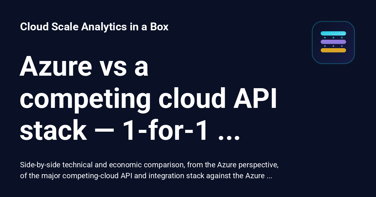 Azure vs a competing cloud API stack — 1-for-1 capability map - Cloud ...