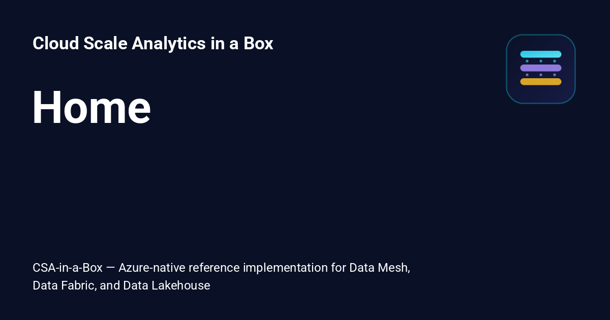 Home - Cloud Scale Analytics in a Box