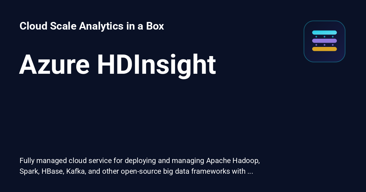 Azure HDInsight - Cloud Scale Analytics in a Box