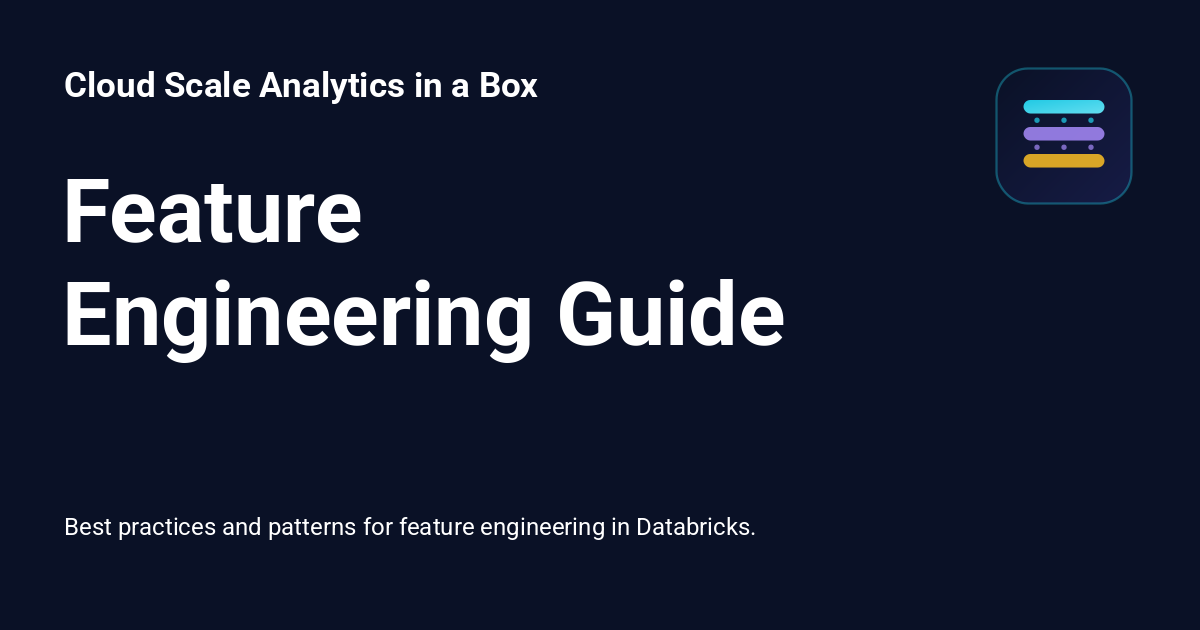 Feature Engineering Guide - Cloud Scale Analytics in a Box