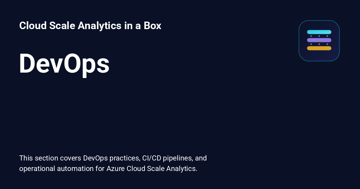 DevOps - Cloud Scale Analytics in a Box