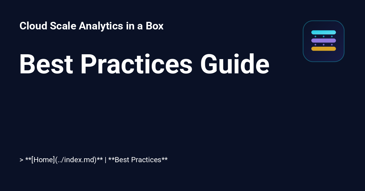 Best Practices Guide - Cloud Scale Analytics in a Box