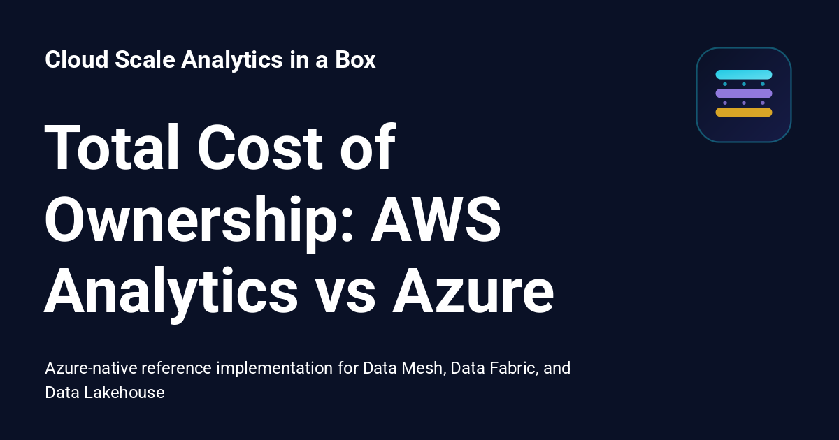 Total Cost of Ownership: AWS Analytics vs Azure - Cloud Scale Analytics ...