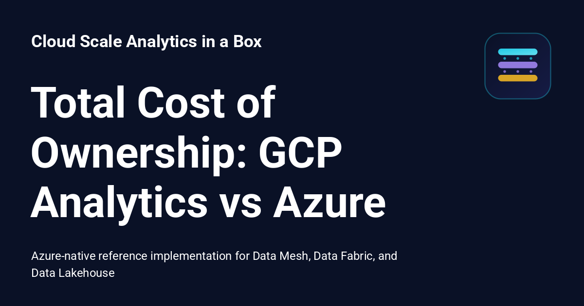 Total Cost of Ownership: GCP Analytics vs Azure - Cloud Scale Analytics ...