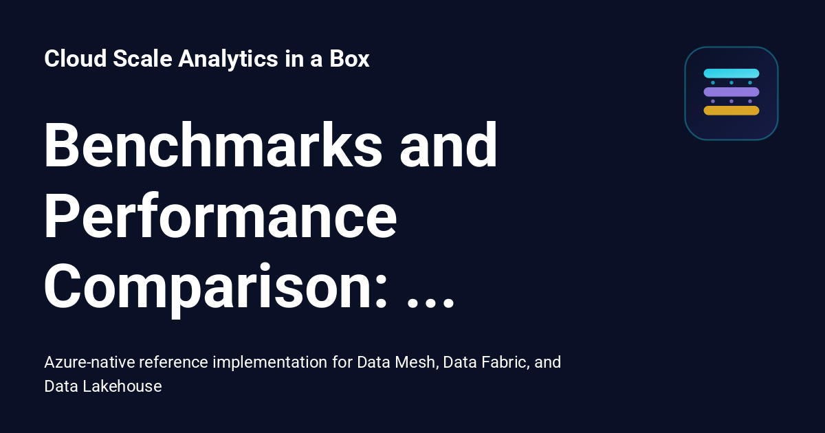Benchmarks and Performance Comparison: Palantir Foundry vs Azure ...