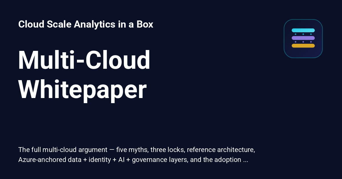 Multi-Cloud Whitepaper - Cloud Scale Analytics in a Box