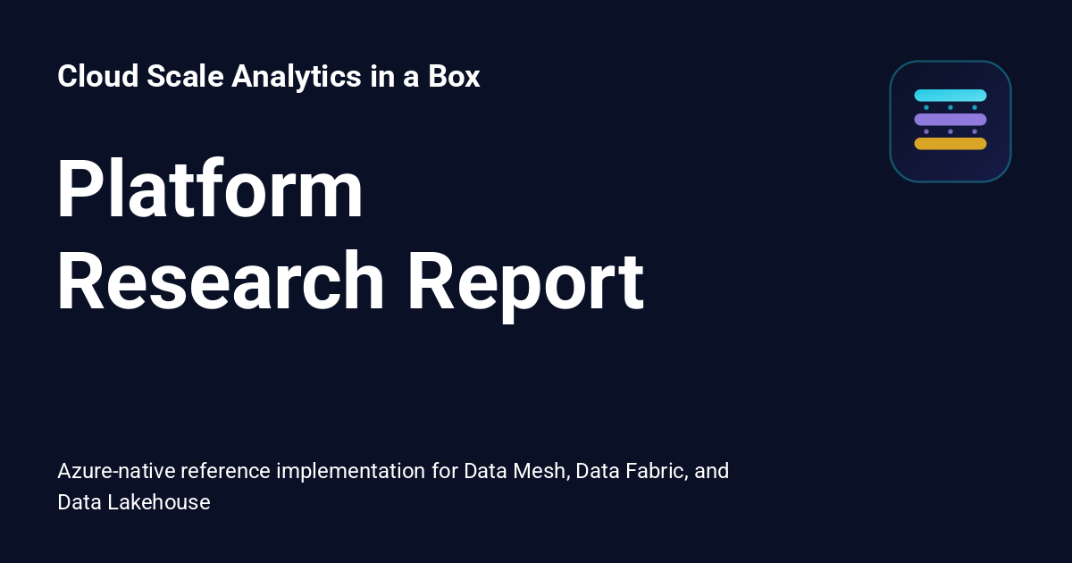 Platform Research Report - Cloud Scale Analytics in a Box
