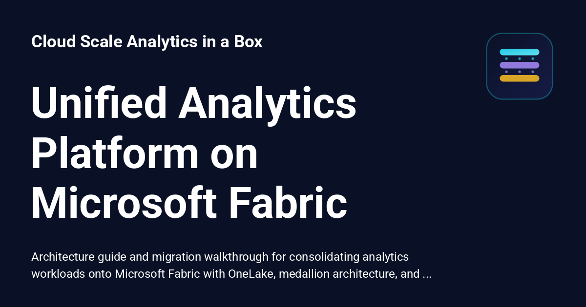Unified Analytics Platform on Microsoft Fabric - Cloud Scale Analytics ...